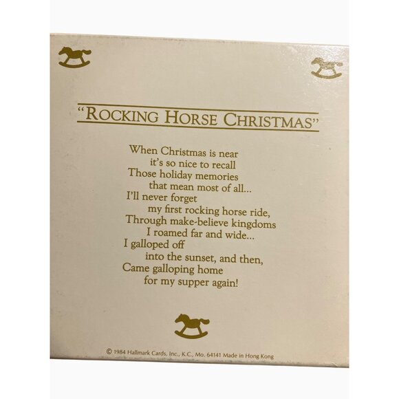 Hallmark 1984 Rocking Horse Ornament With Gold Bridle & Saddle - Picture 11 of 12